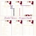 Burgundy Bridal shower games bundle, pink Bridal Shower games bundle,61c